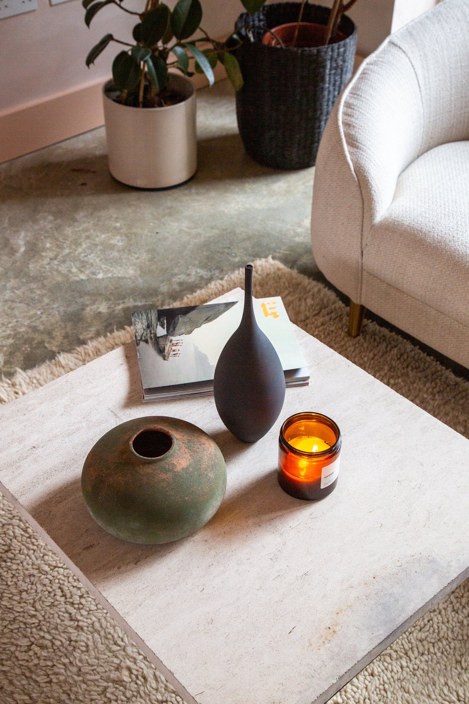 Morgenlicht (Neroli + Limette + Basilikum) | Bernsteinfarbene Kerze im Glas