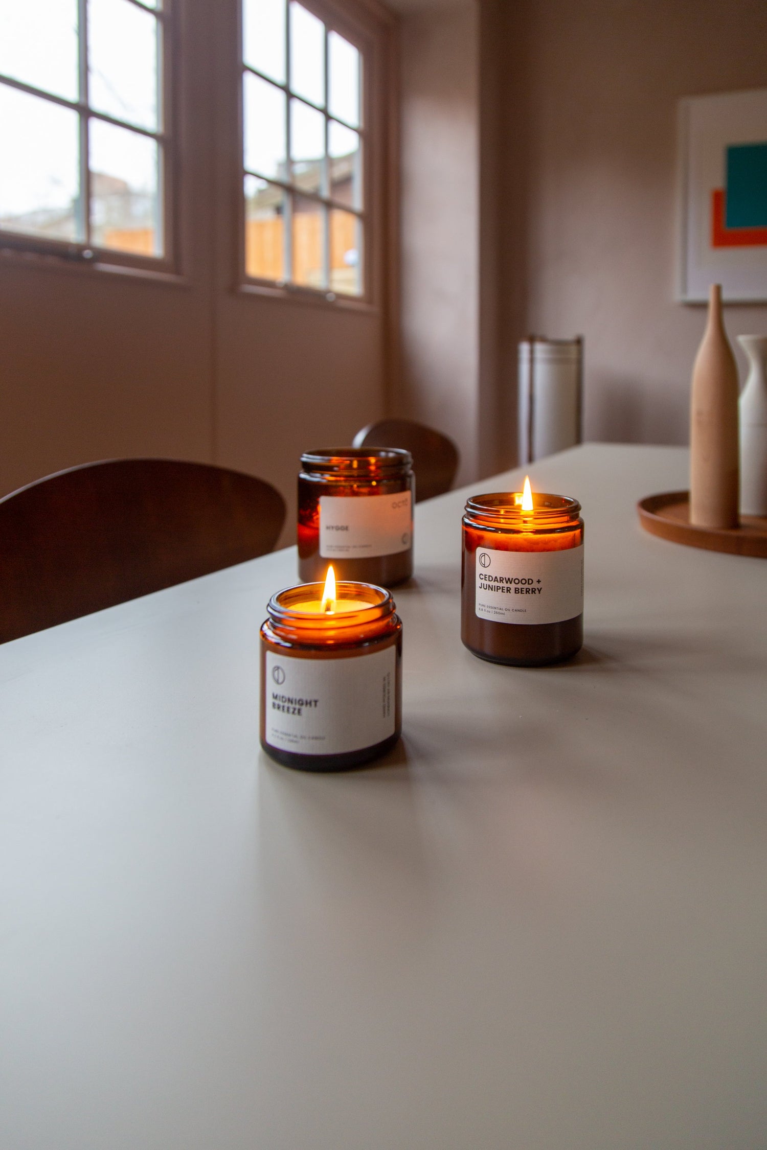 Eukalyptus + Pfefferminze | Bernsteinfarbene Kerze im Glas