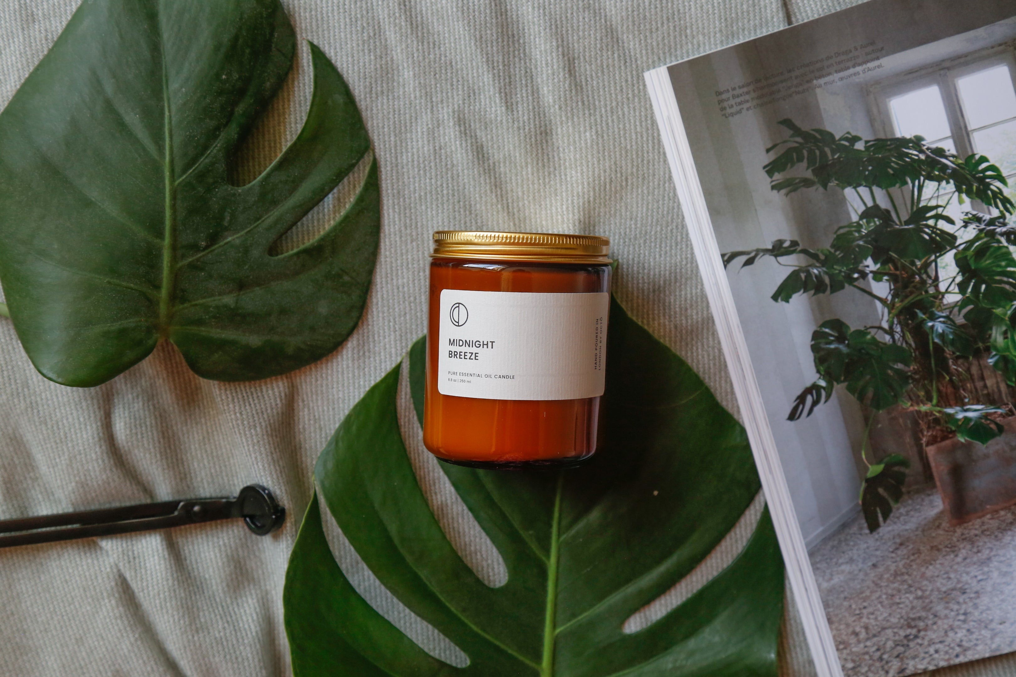 Midnight Breeze (Geranium + Patchouli) | Bougie Pot Ambré