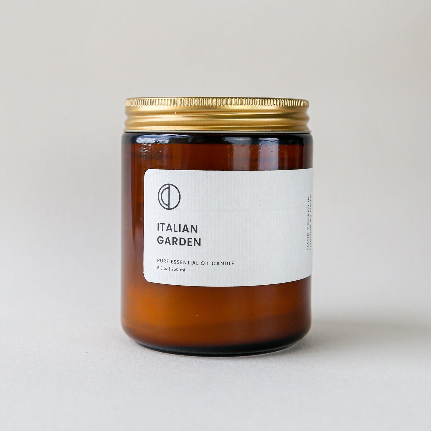 Italienischer Garten (Orange + Rosmarin + Salbei) | Bernsteinfarbene Kerze im Glas