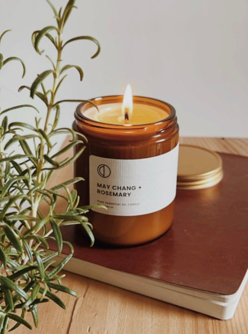 May Chang + Romarin | Bougie Pot Ambré