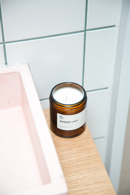 Morning Light (Neroli + Citron vert + Basilic) | Bougie Pot Ambré