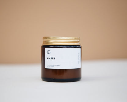 Amber (Lavande + Patchouli + Encens) | Bougie Pot Ambré