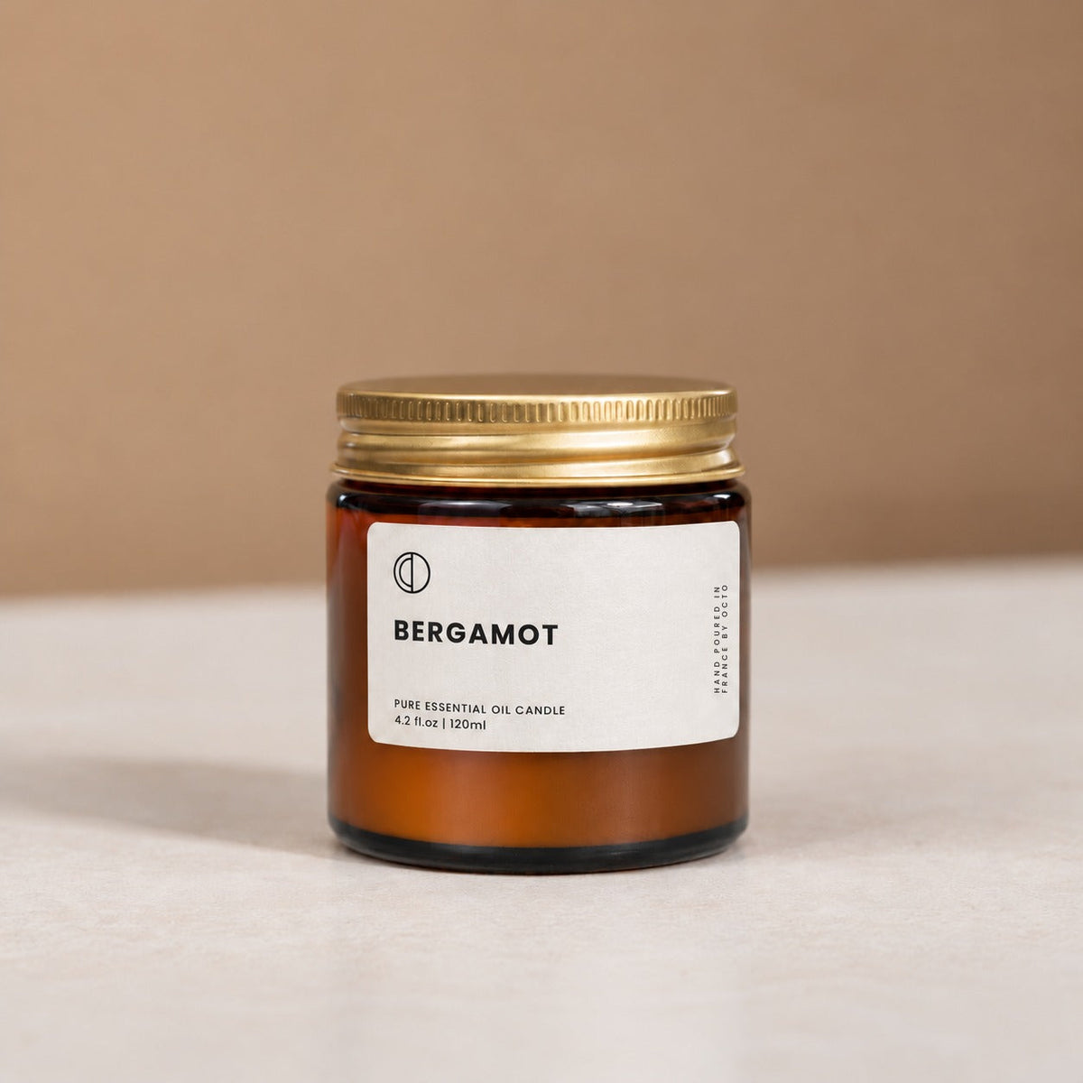 Bougie bergamote en pot ambré 120 ml OCTŌ