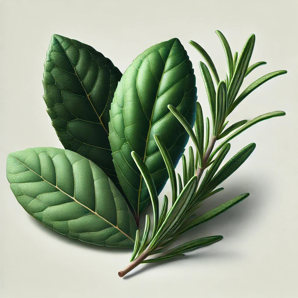 Lorbeer + Rosmarin | Bernsteinfarbene Kerze im Glas