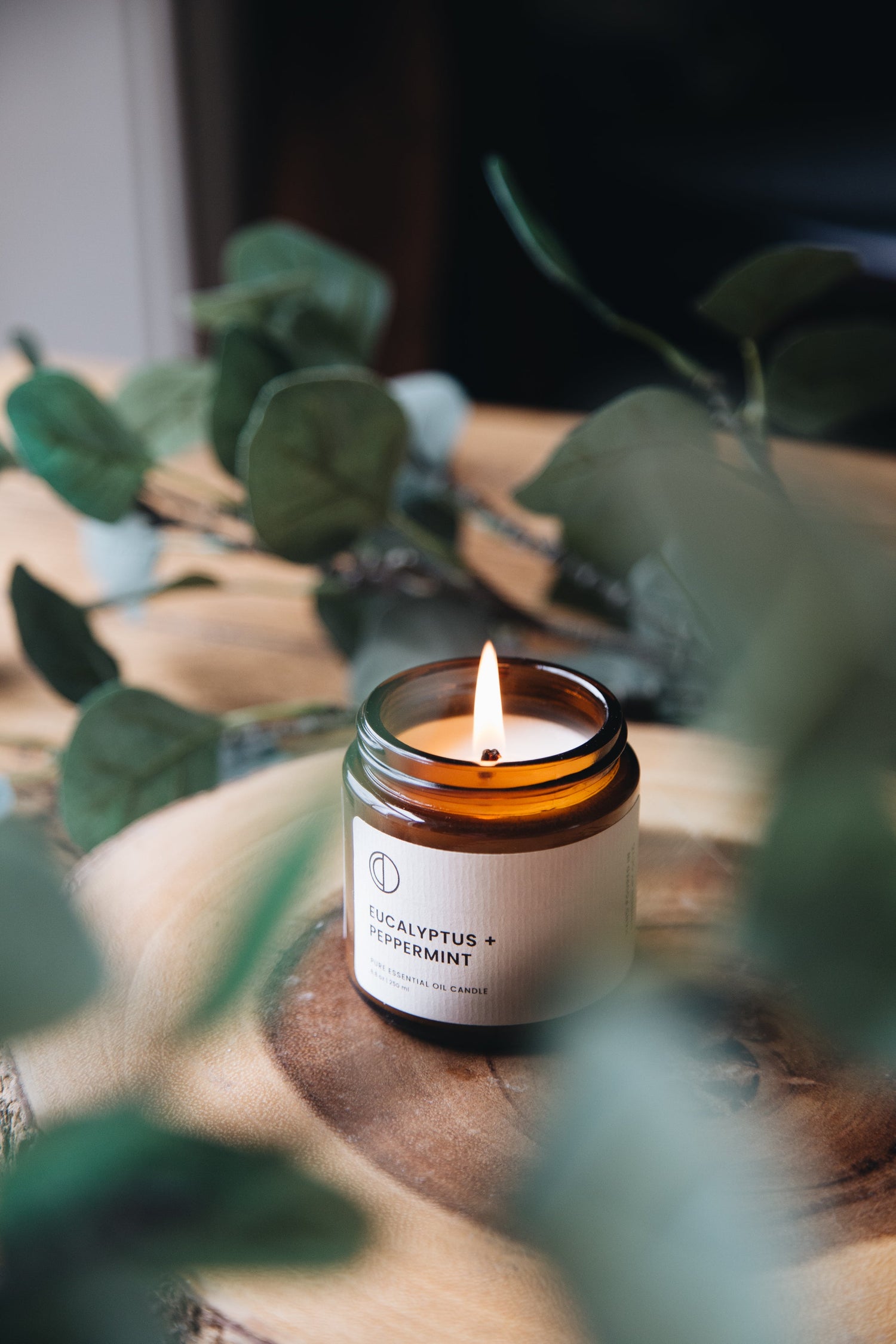 Eucalyptus + Menthe poivree | Bougie Pot Ambré