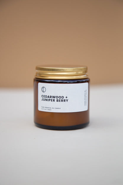 Cèdre + Genevrier | Bougie Pot Ambré