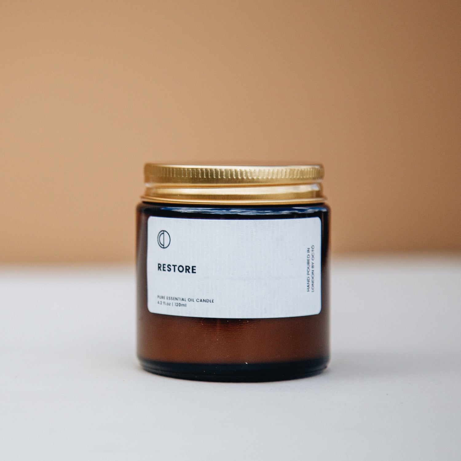 Restore (Bergamote + Menthe + Romarin) | Bougie Pot Ambré