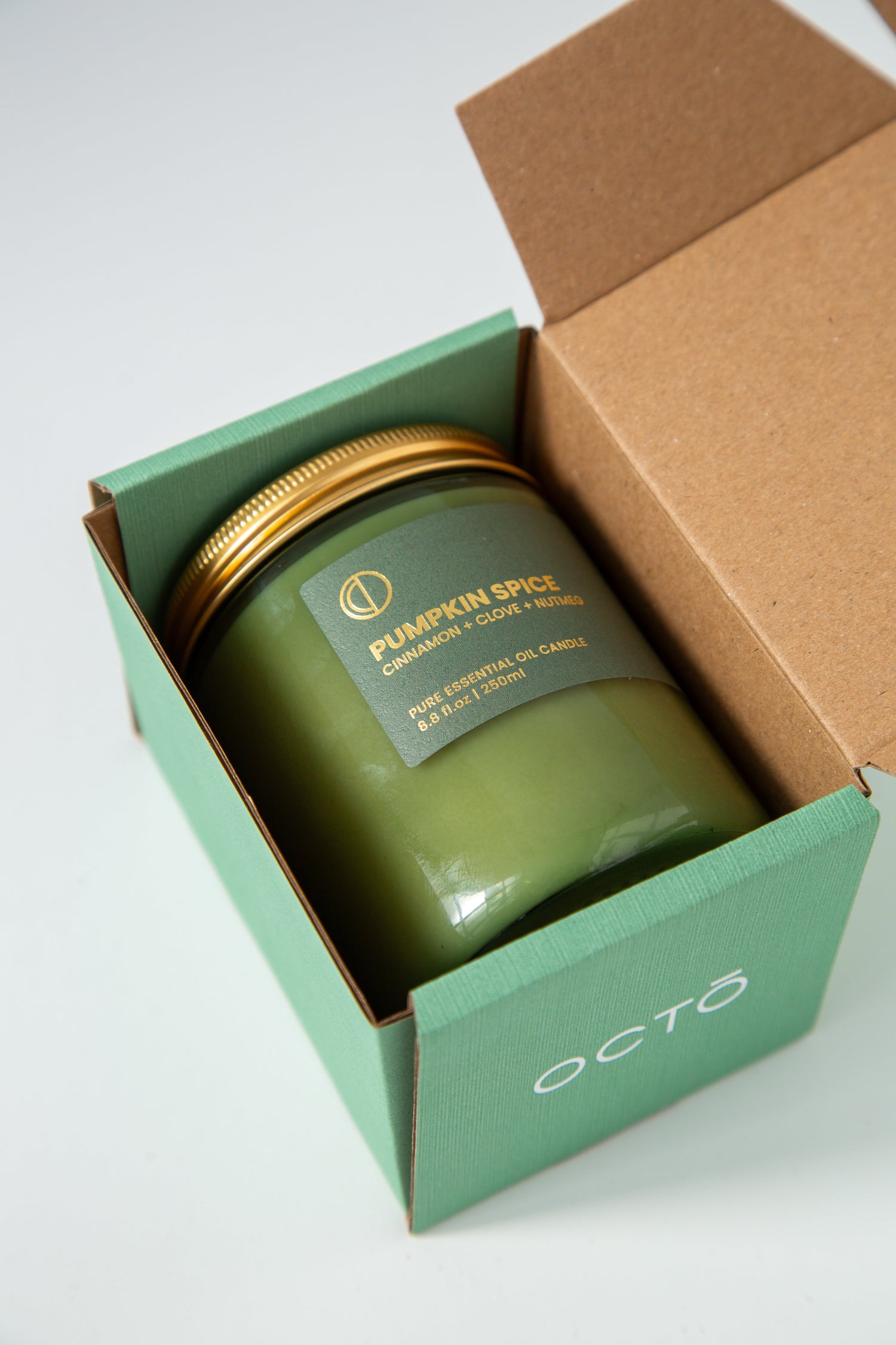 Kürbisgewürz (Zimt + Nelke + Ingwer) | Grüne Kerze im Glas