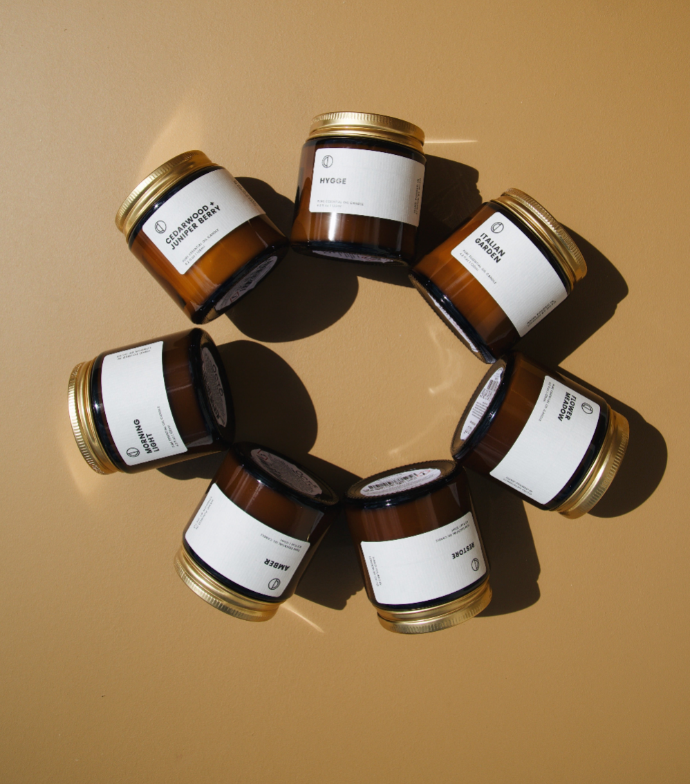 Wild Coast (Épicéa + Eucalyptus + Genévrier + Menthe poivrée) | Bougie pot ambré