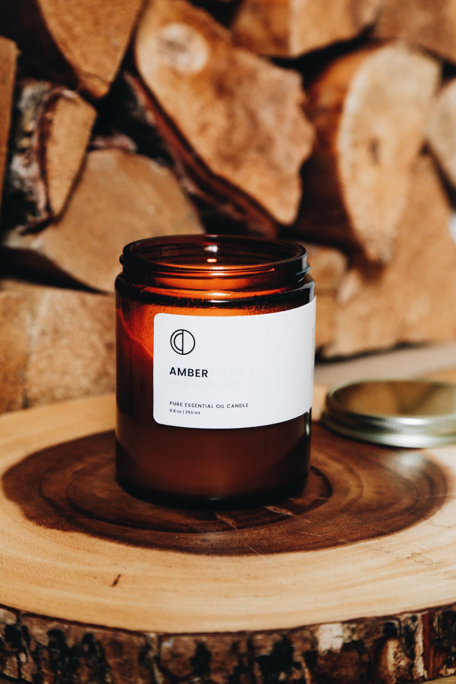 Amber (Lavande + Patchouli + Encens) | Bougie Pot Ambré