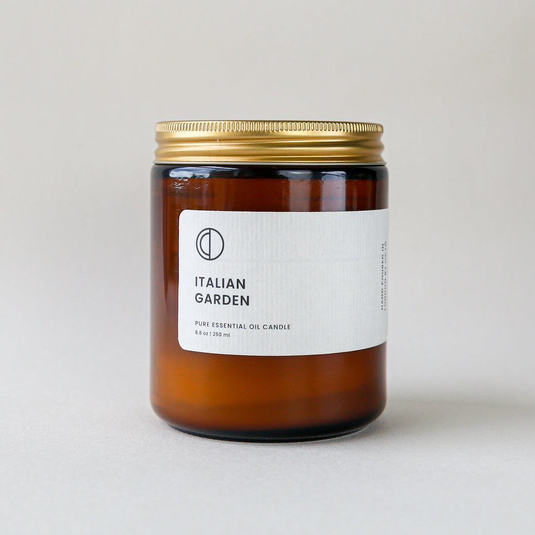 Italienischer Garten (Orange + Rosmarin + Salbei) | Bernsteinfarbene Kerze im Glas