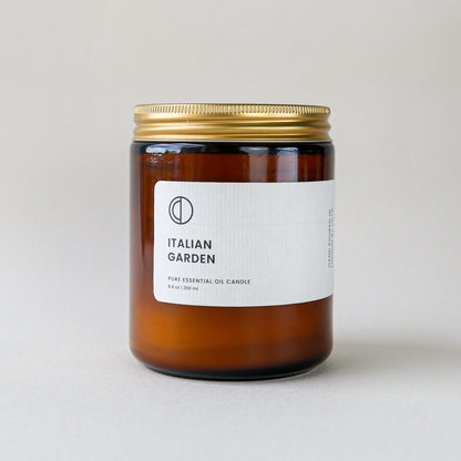 Italian Garden (Orange + Romarin + Sauge) | Bougie Pot Ambré