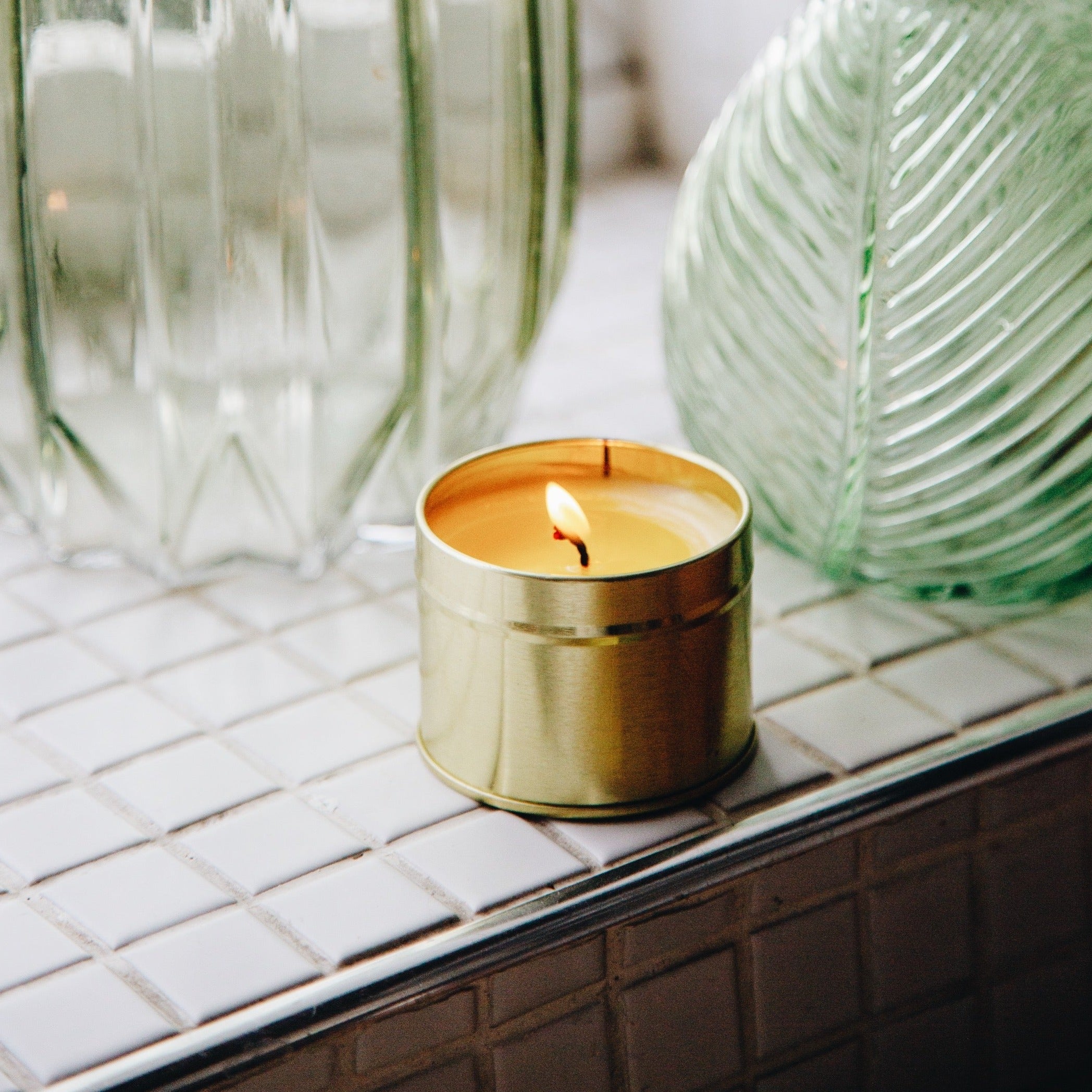Zitronengras | Metallkerze für draußen